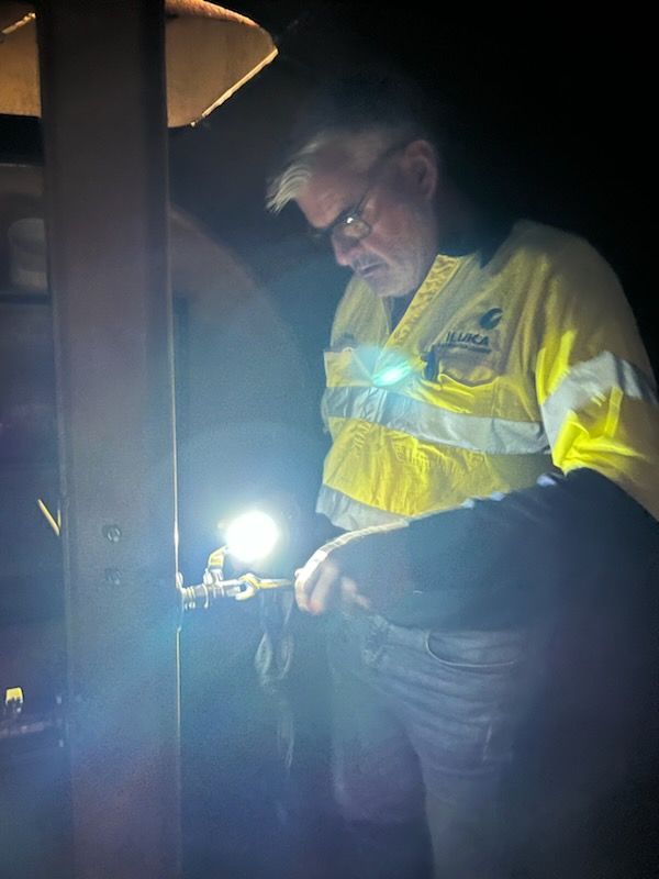 a person welding wearing the safety kit