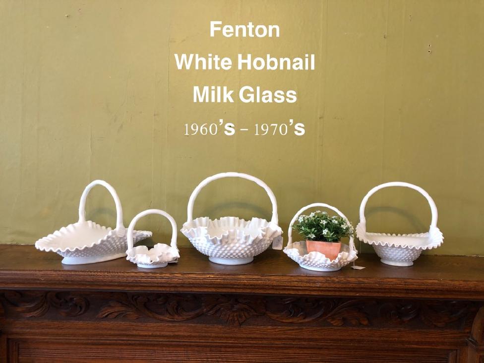 FENTON HOBNAIL WHITE MILK GLASS at Victorian Rose Vintage Antiques