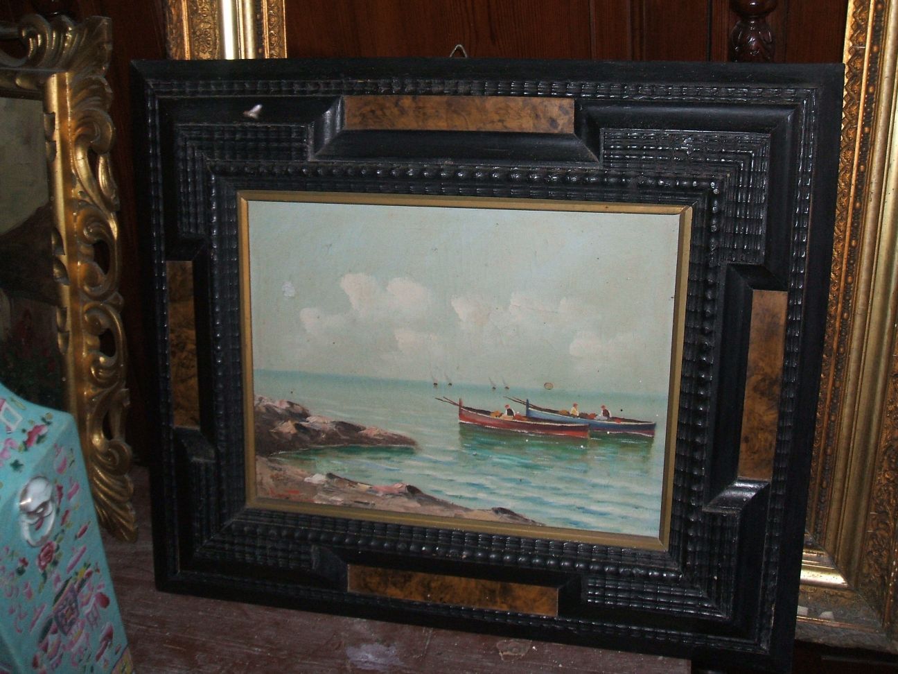 Dipinto barche in mare