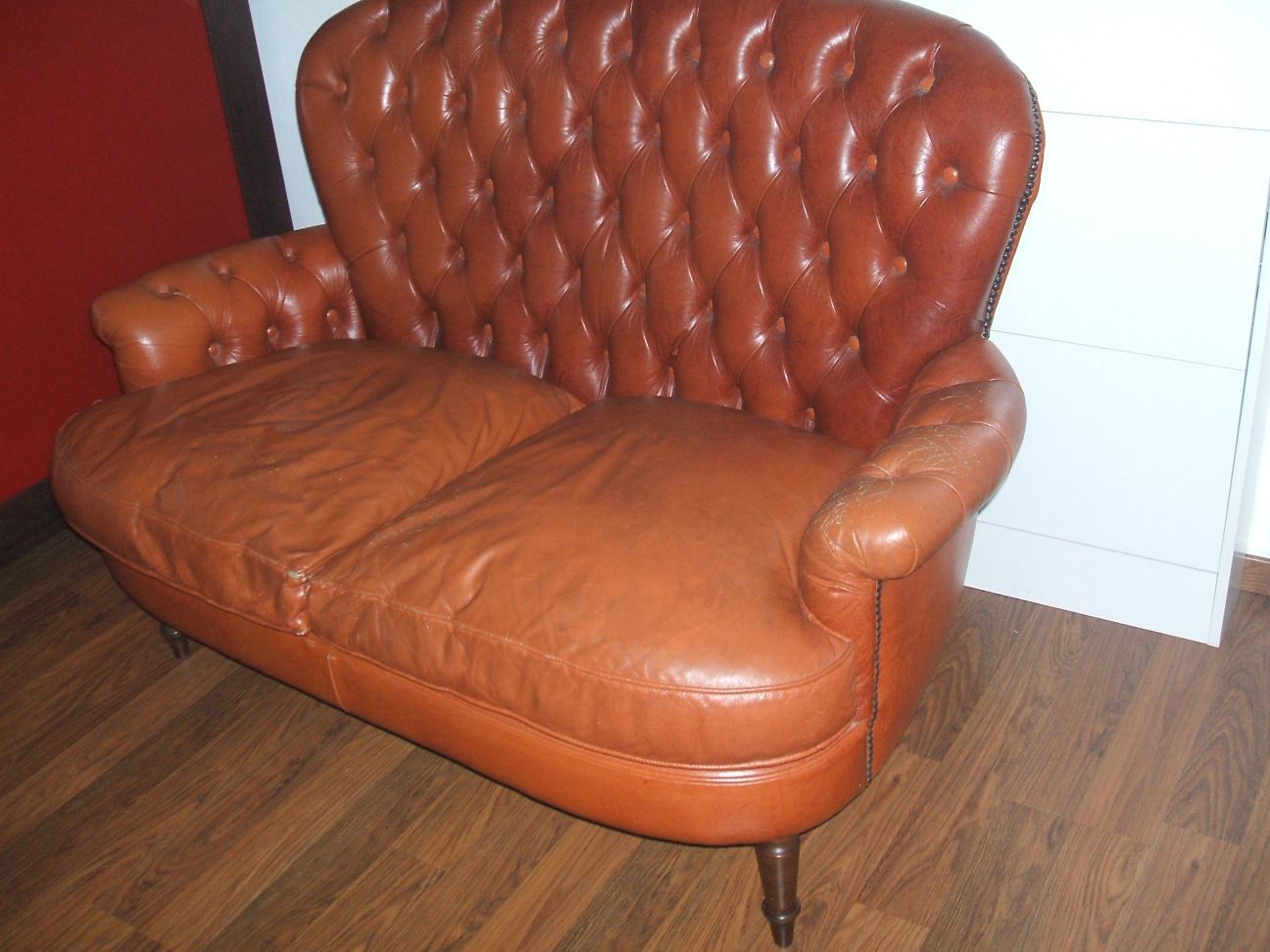 Divano in pelle vintage