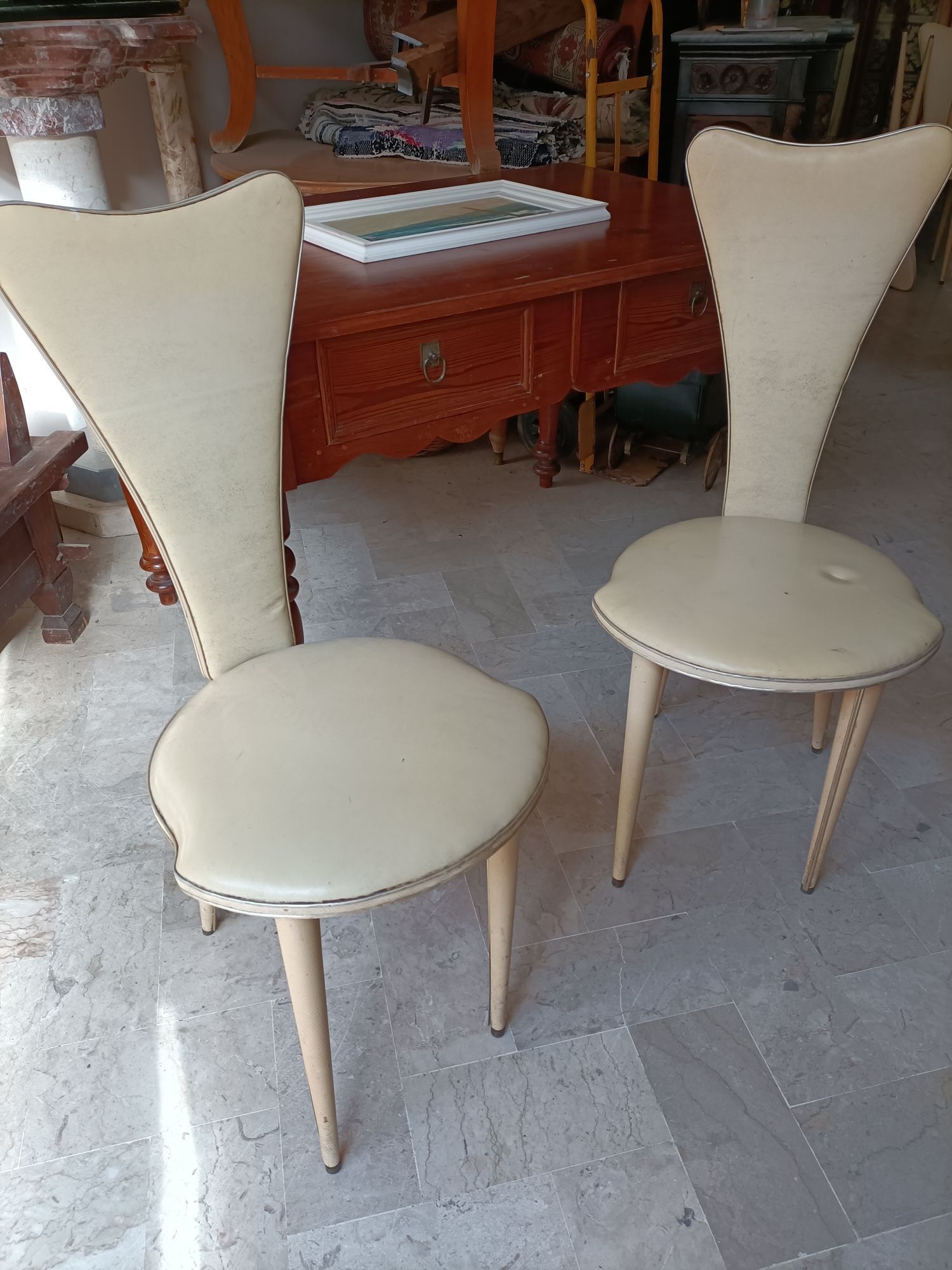 Sedie bianche vintage