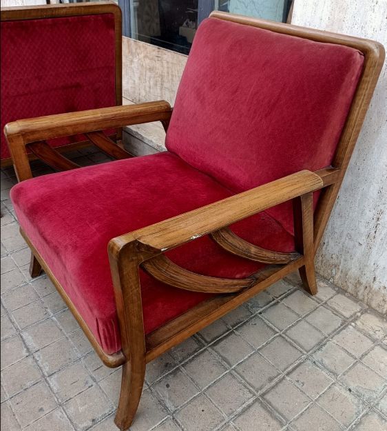 Poltrona in velluto vintage