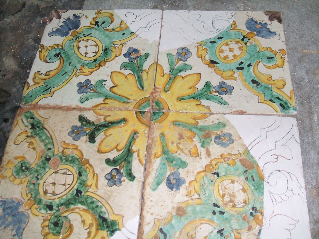 Piastrelle restaurate