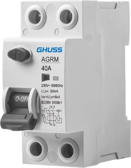 GHUSS aardlekschakelaar 40A 2P