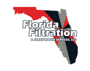 Logo for Florida Filtration with a stylized Florida map. Text reads