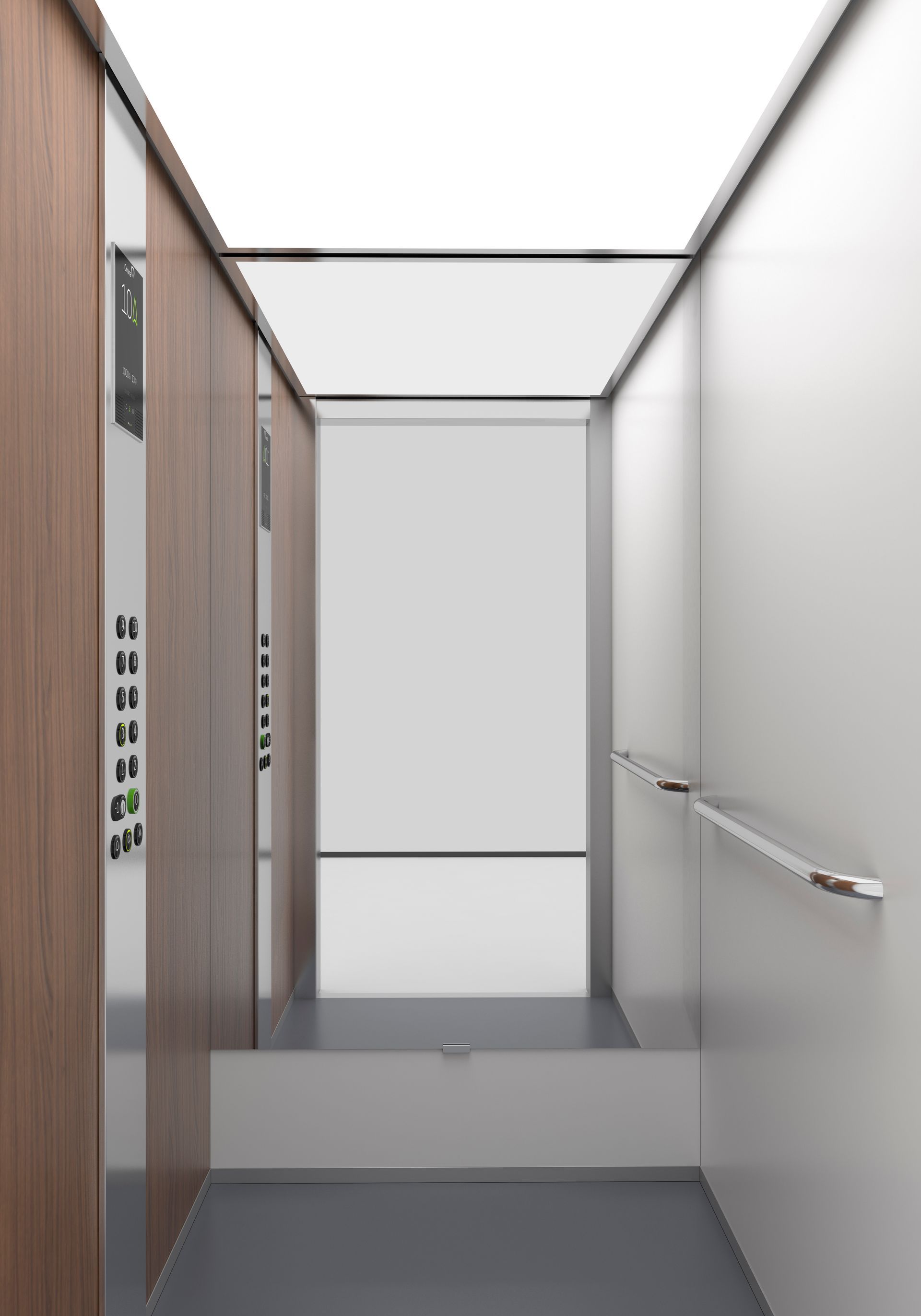 Lake surrounded by green grass and a forest under a bright blue sky with puffy white clouds.