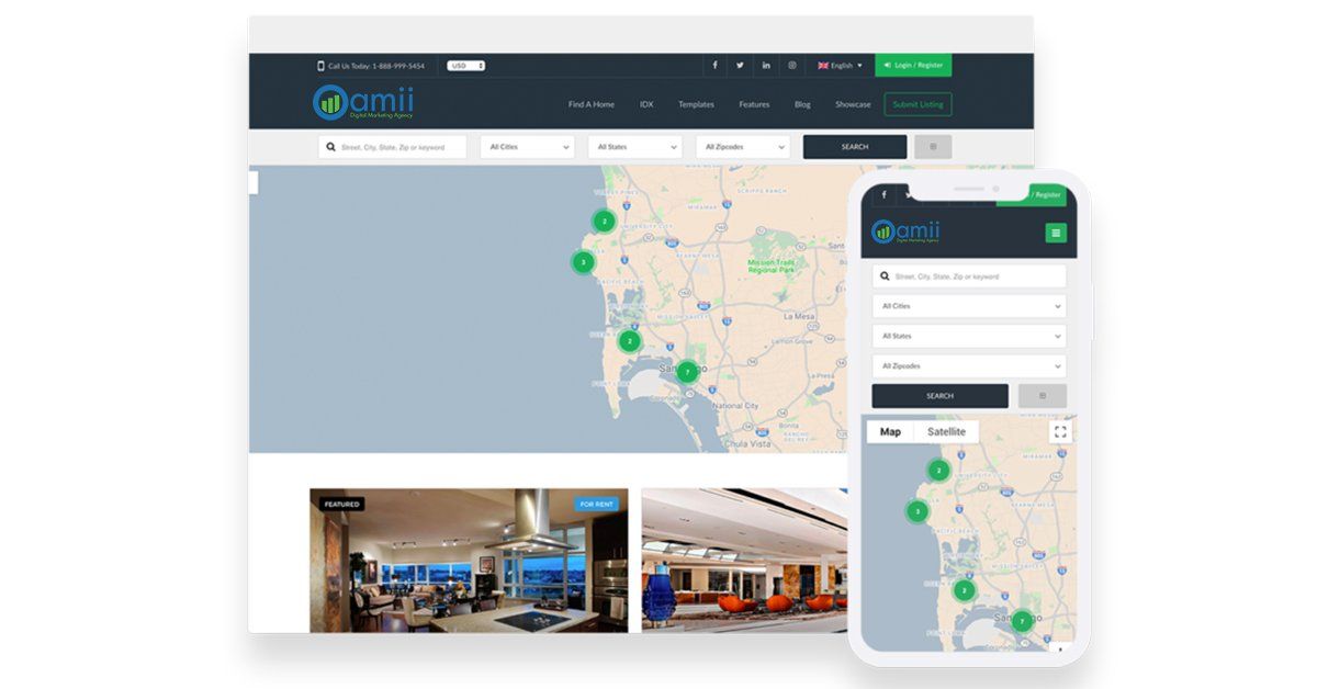a tablet and a cell phone with a map on the screen .