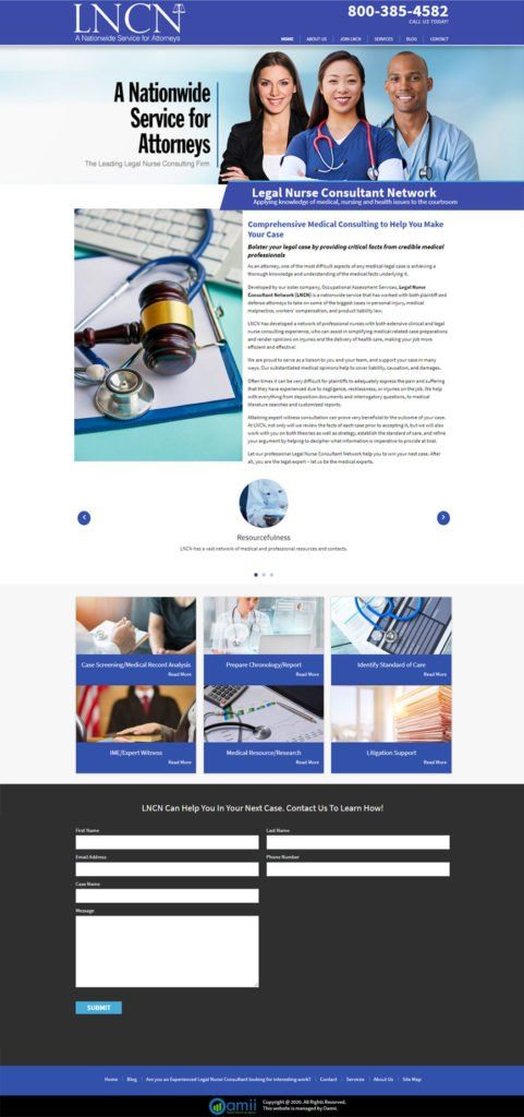 a screenshot of a website for a law firm .