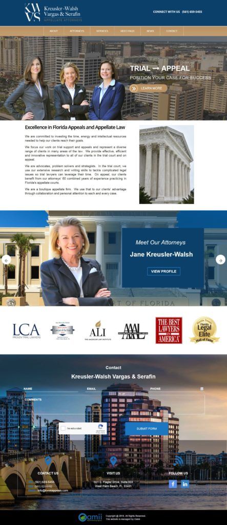 a screenshot of a website for a law firm .
