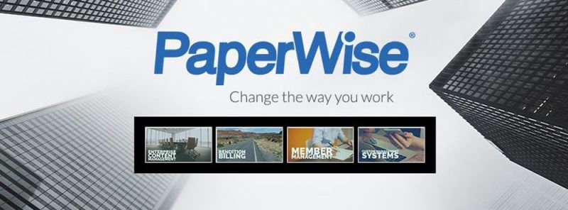 an advertisement for paperwise that says change the way you work