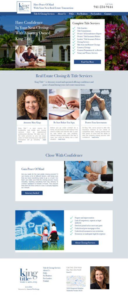 a screenshot of a website for a real estate company .