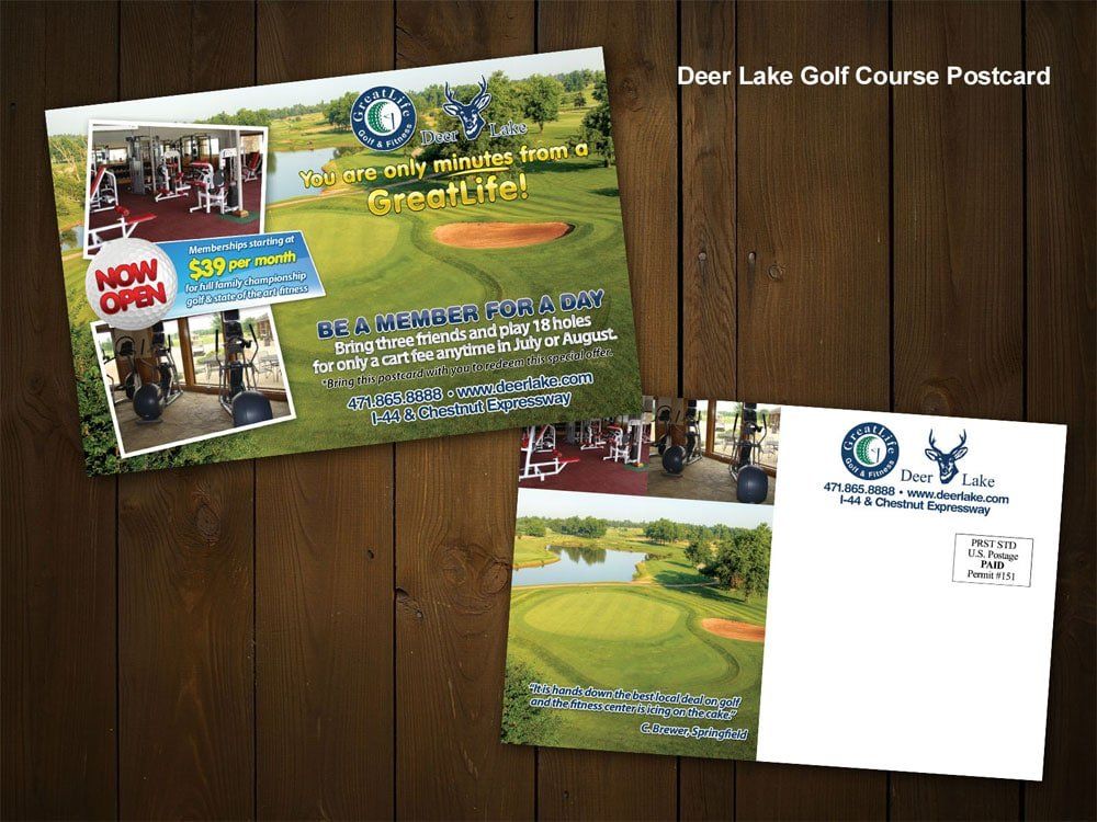 Deer Lake Golf Course Postcard