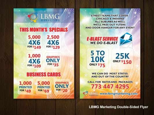 LBMG Marketing Double-Sided Flyera