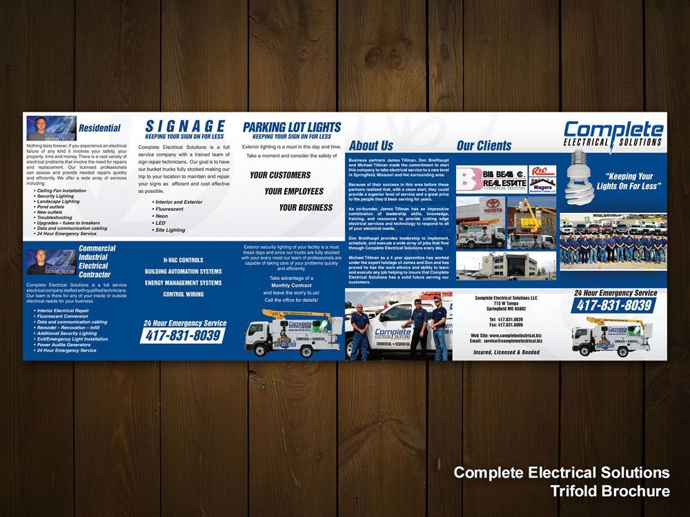 Complete Electrical Solutions Trifold Brochure