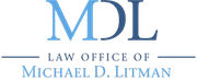 Logo for the Law Office of Michael D. Litman featuring a stylized "MDL" in blue above the firm name.