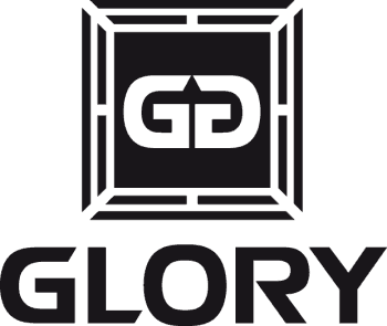 Het logo voor glorie is zwart-wit