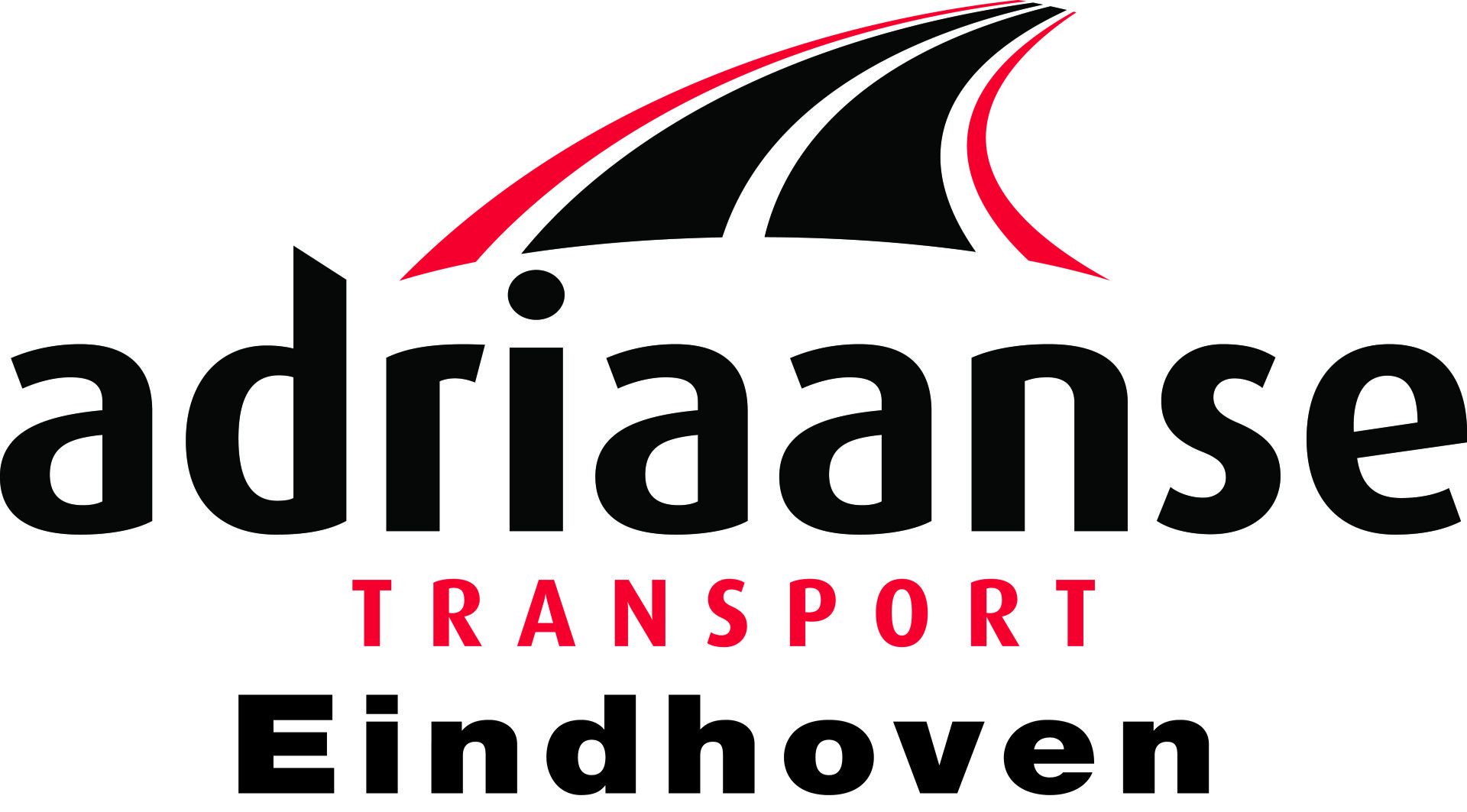 Een zwart-rood logo voor adriaanse transport eindhoven