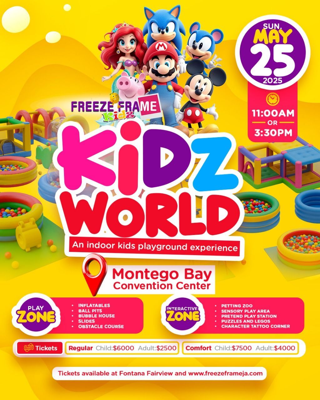 The kid world event is back with balloons and a spiderman
