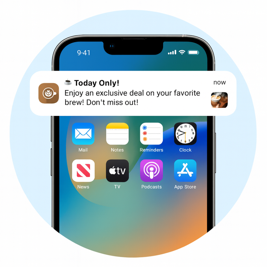 Send Push Notifications for Digital Loyalty Card