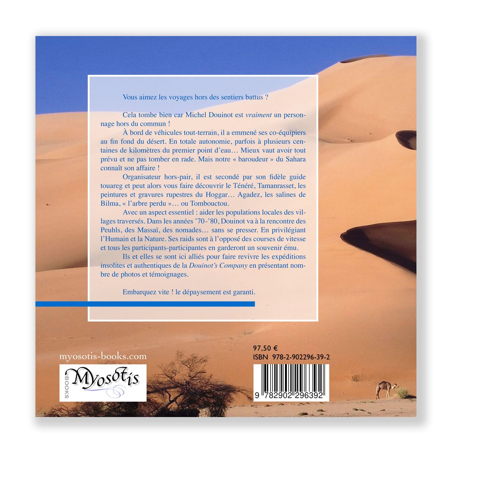 dos du livre Michel Douinot, baroudeur du désert