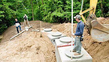 Workers Inspecting Septic Site — Pembroke, GA — Huggins Waste Services