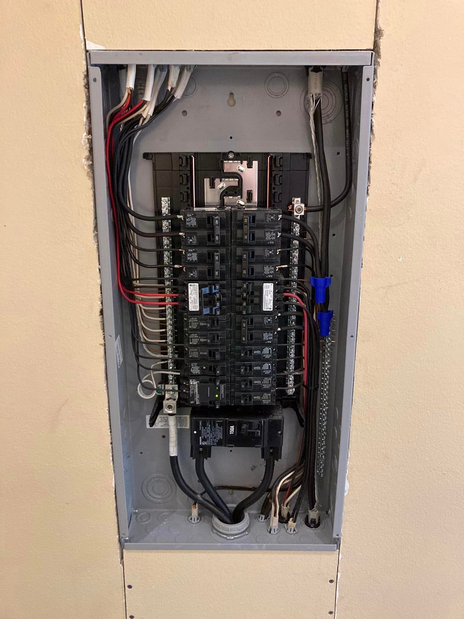 a close up of a electrical panel