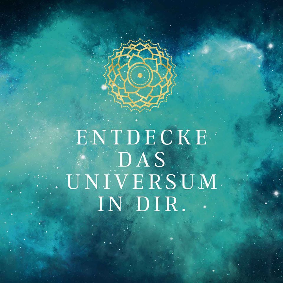 A poster that says entdecke das universum in dir