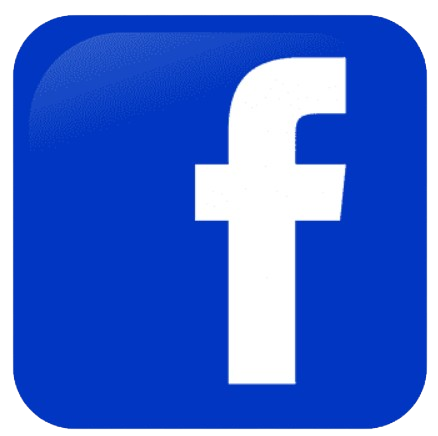 A blue facebook icon with a white f on it