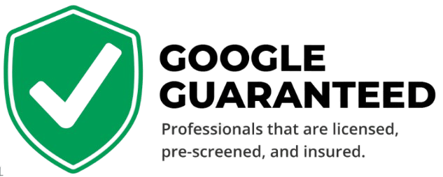 A google guaranteed logo for professionals that are licensed , pre-screened , and insured.