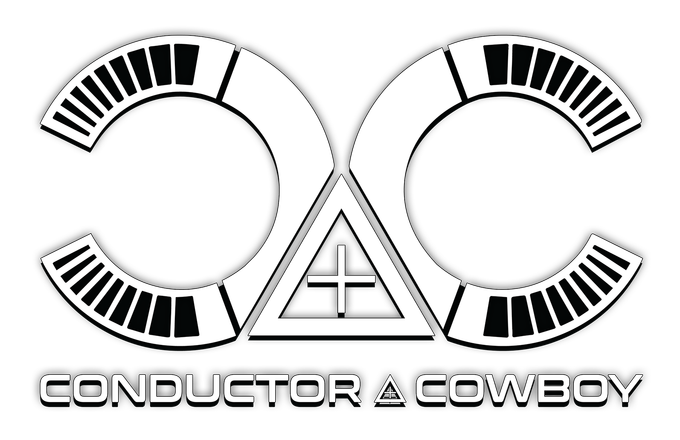 conductor and cowboy logo