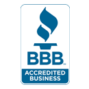 Bbb is an accredited business with a blue flame on it.
