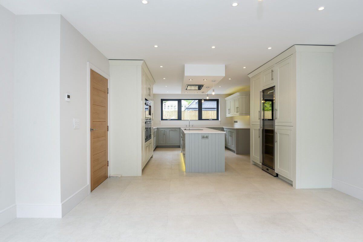 white open space kitchen