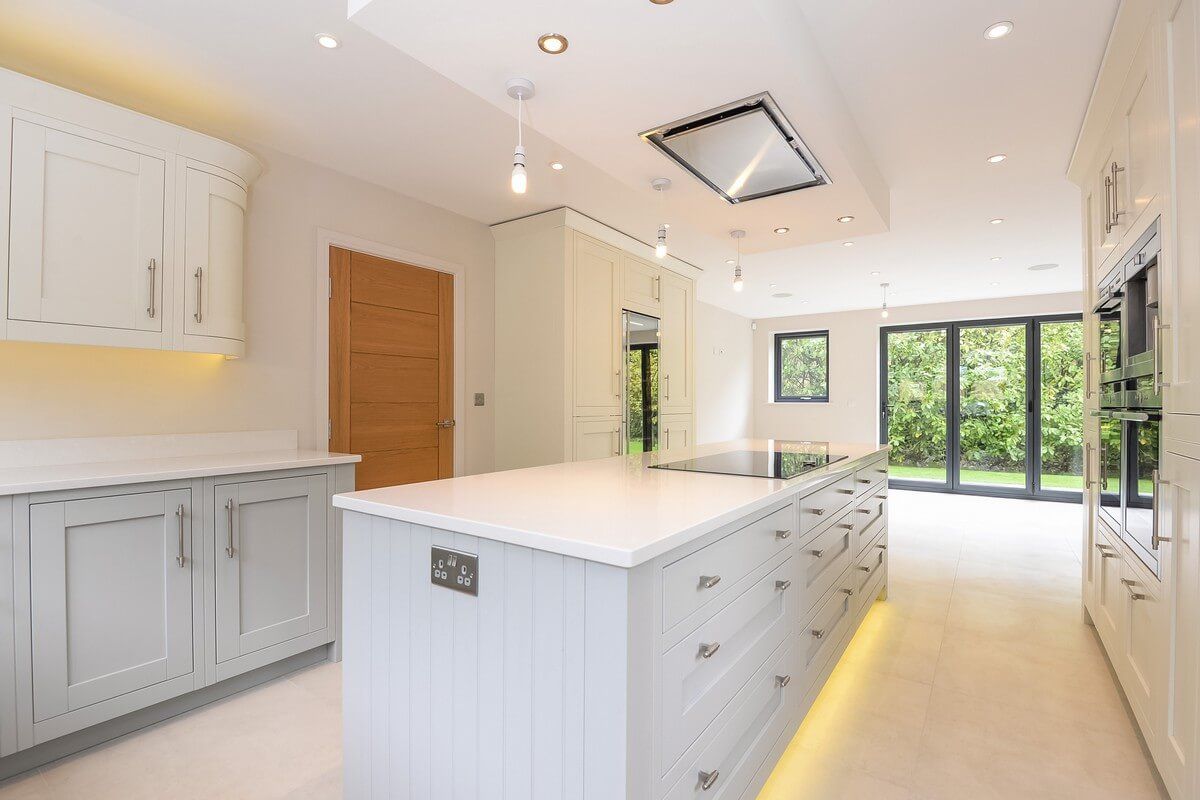 white kitchen island