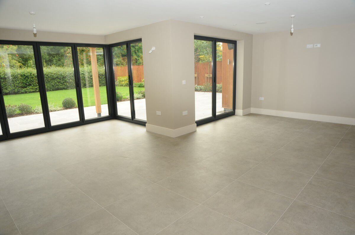 corner glass door and windows