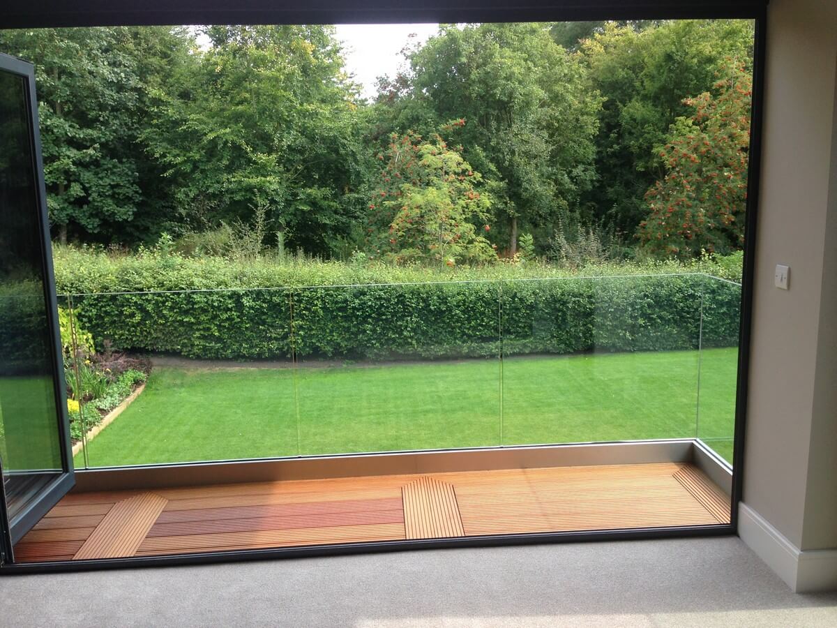 view of the garden from inside th ehouse