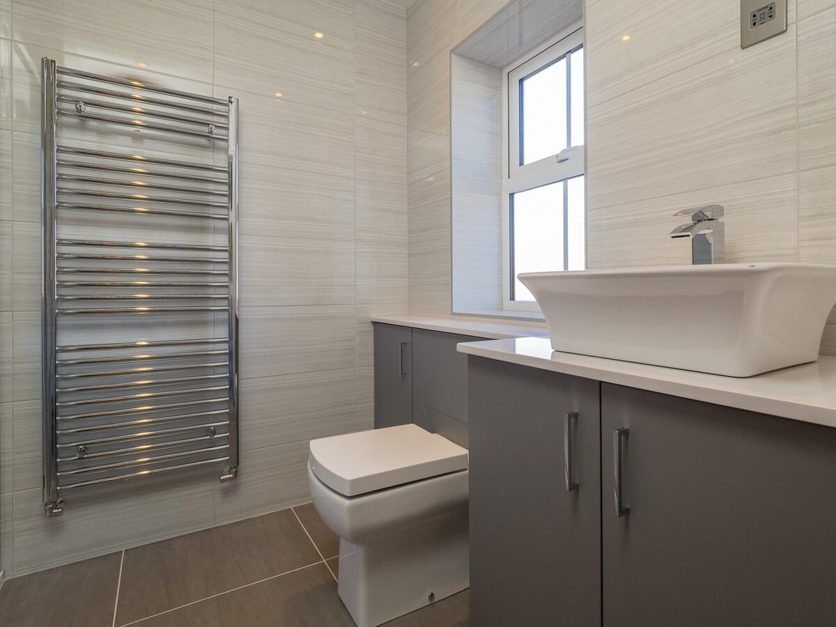 modern simple bathroom with all features