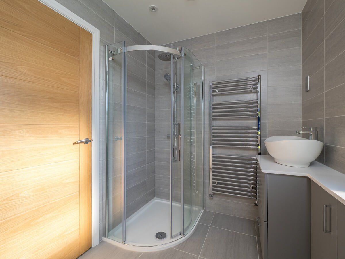 standard corner shower cabinet
