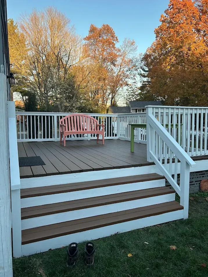 Deck painting project completed by professional painters in Woodlyn, PA.