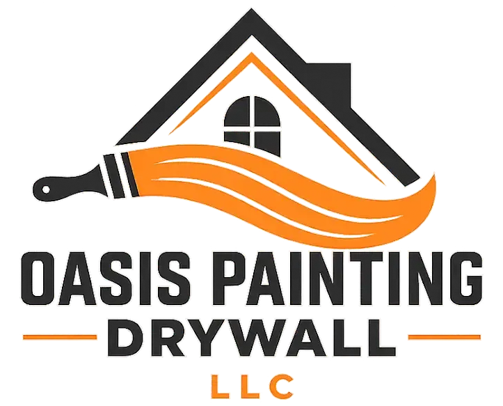 The logo for Oasis Painting & Drywall LLC is orange and black.