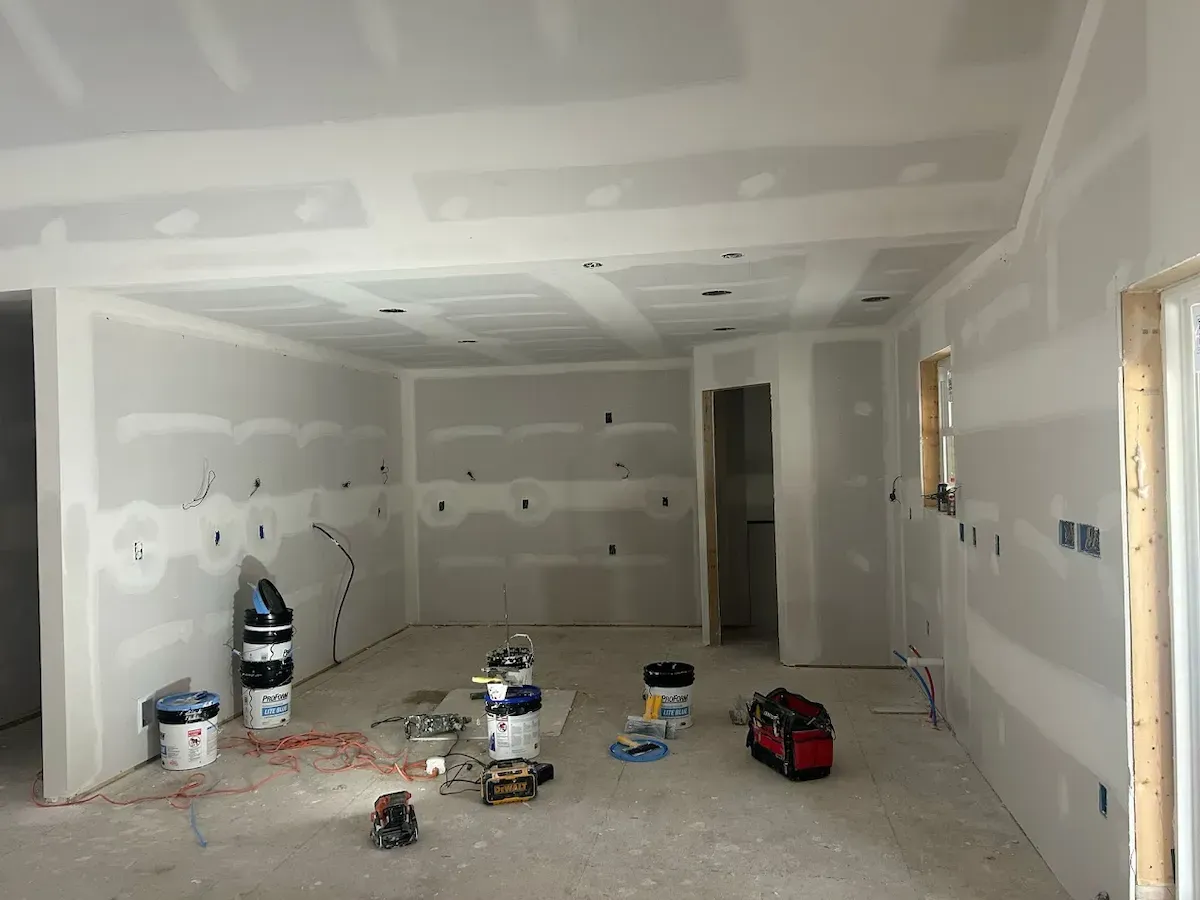 Norristown PA drywall finishing – walls and ceiling completed by Oasis Painting & Drywall.