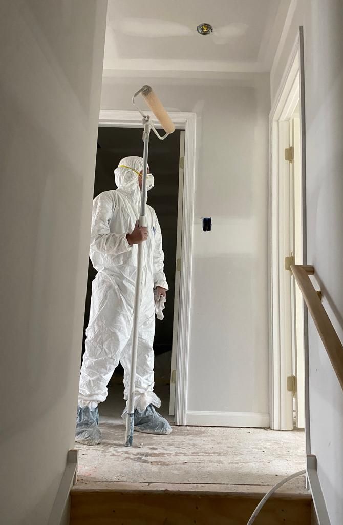 Professional interior painting application in Southeastern Pennsylvania home