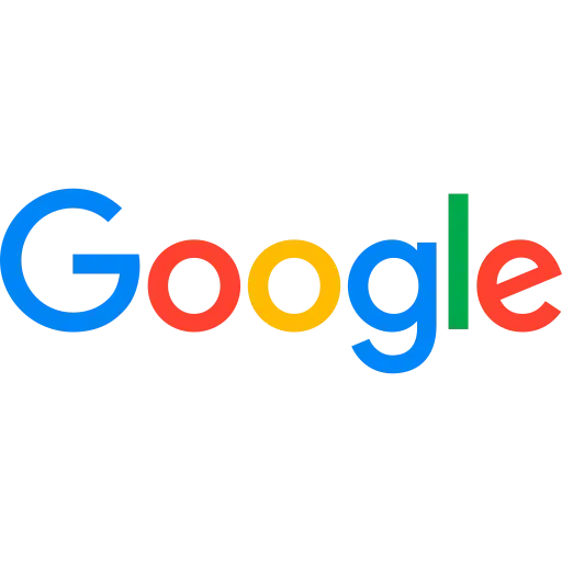 Google logo: Colorful text in blue, red, yellow, and green.