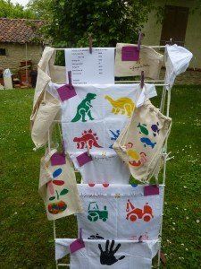 fabric painting La Grange du Moulin child & toddler friendly holiday accommodation