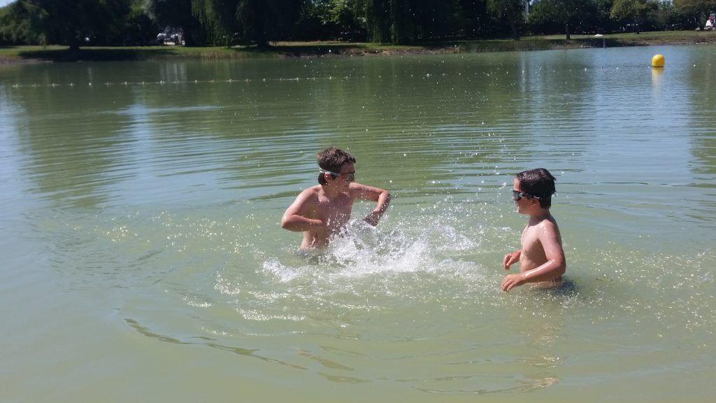 Les Gours swimming lake and beach