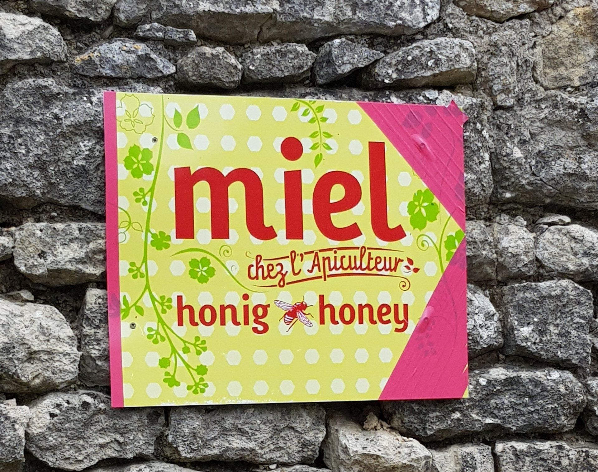 Miel Honey Honig sign