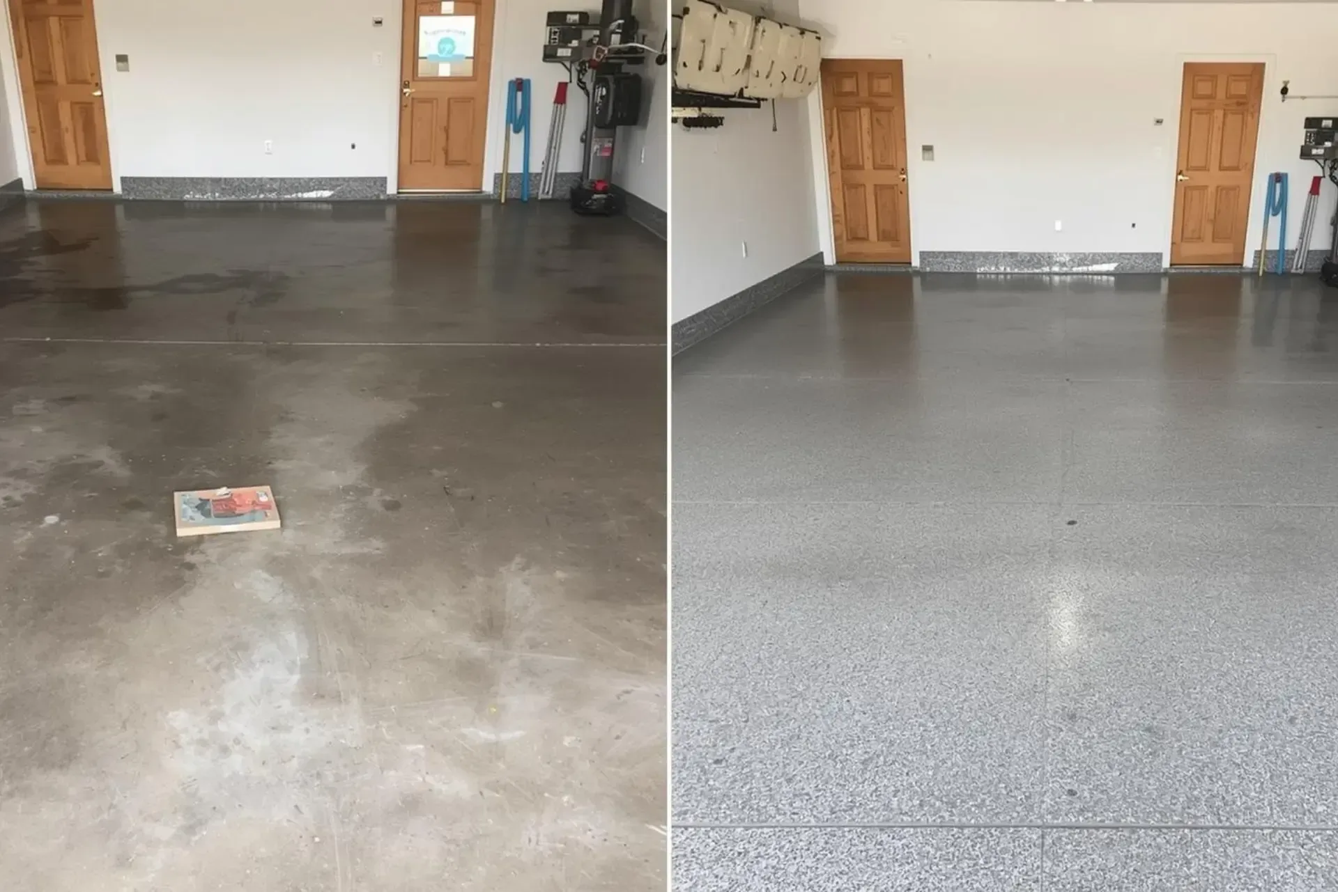 epoxy flooring Clermont FL before and after