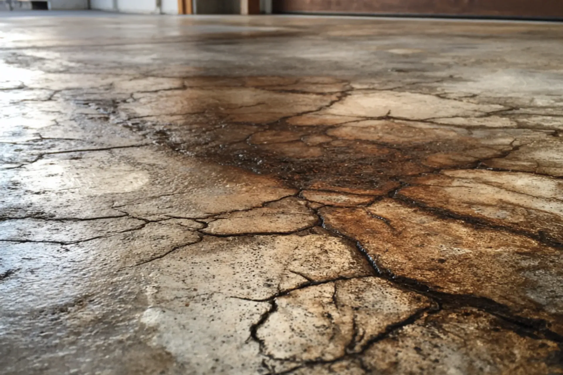Worn concrete floor needing epoxy flooring in Winter Park