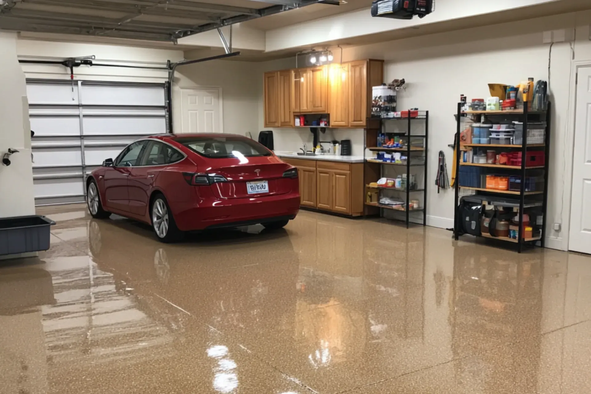 epoxy flooring results Oviedo homeowner garage