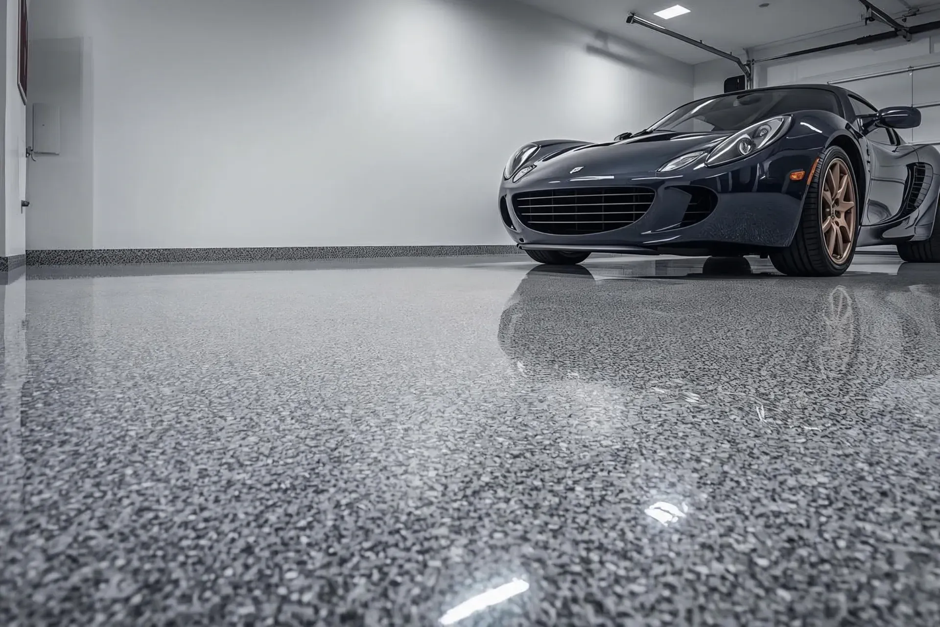  Orlando family car parked on newly installed affordable epoxy garage floor

