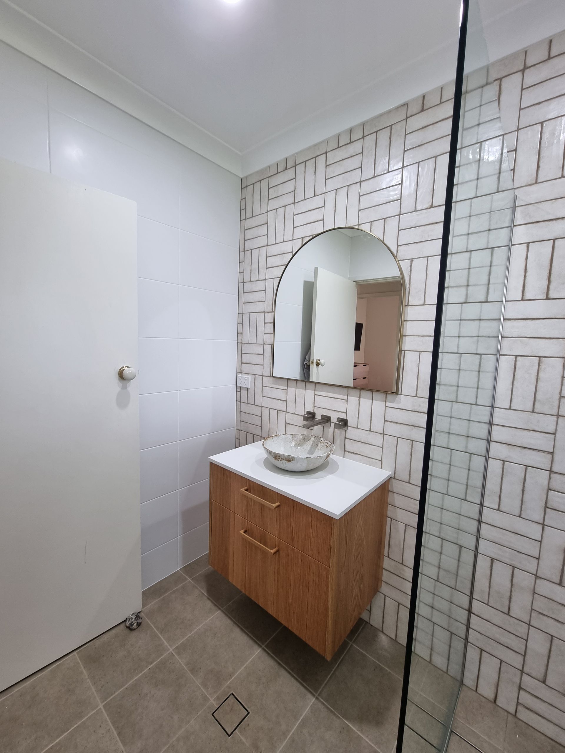 Beautiful Laundry Room With Grey Wooden Style — L.L Projects in Forster, NSW